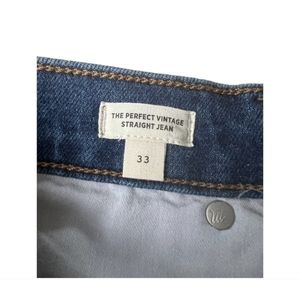 NWT Madewell The Perfect Vintage Straight Jean in Mayfield Wash Size 33